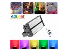 Amusement Ride Lighting - 100w outdoor LED Projector RGB remote LED flood lights